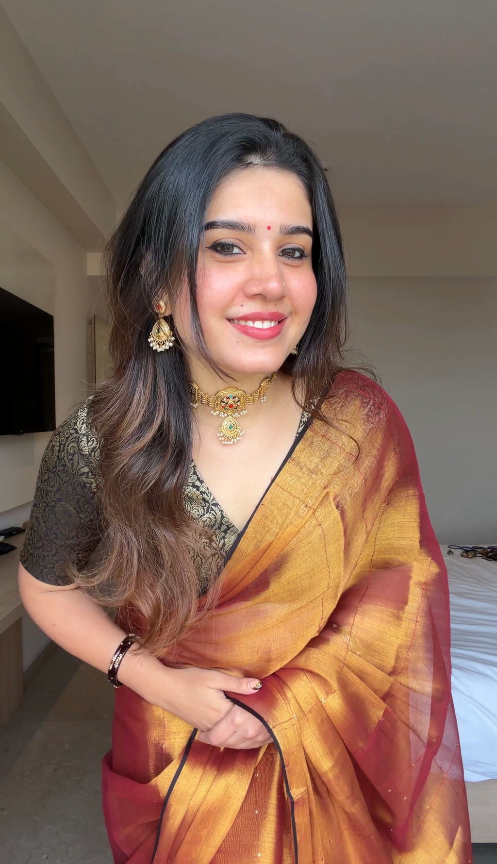 Rani Tissue Saree
