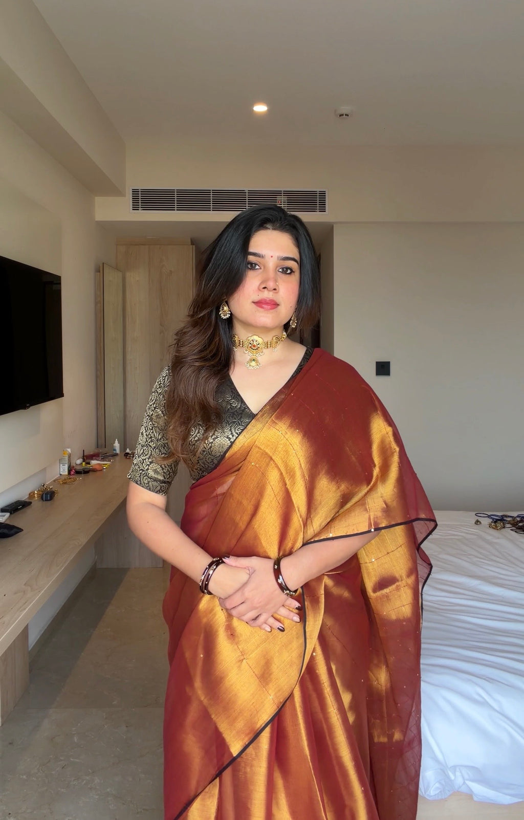 Rani Tissue Saree