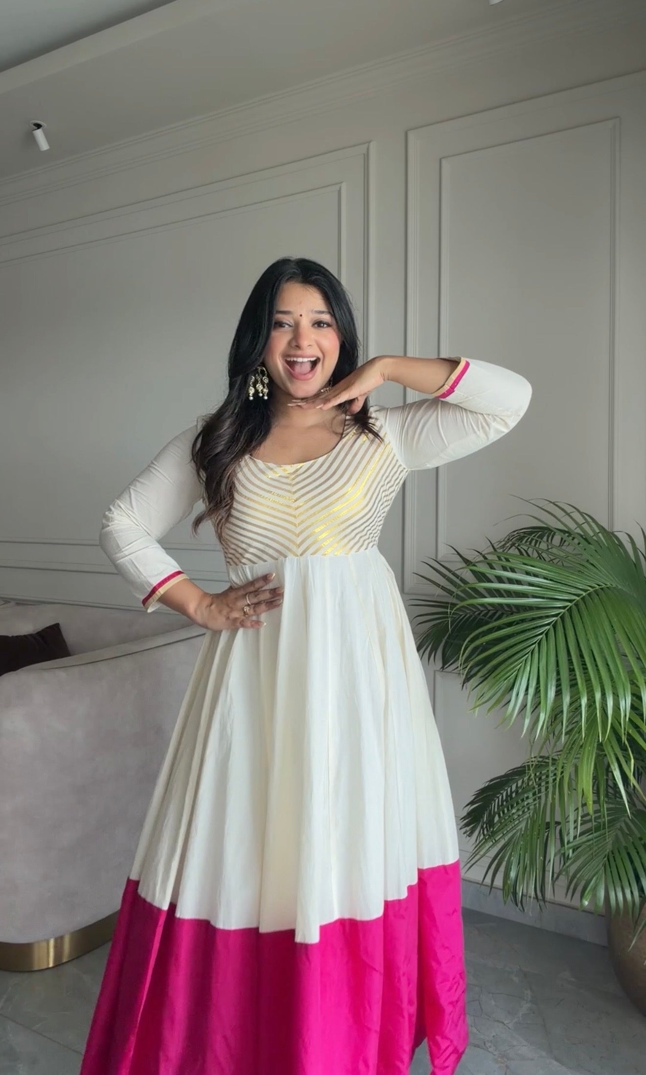 Rani Pop Anarkali Set