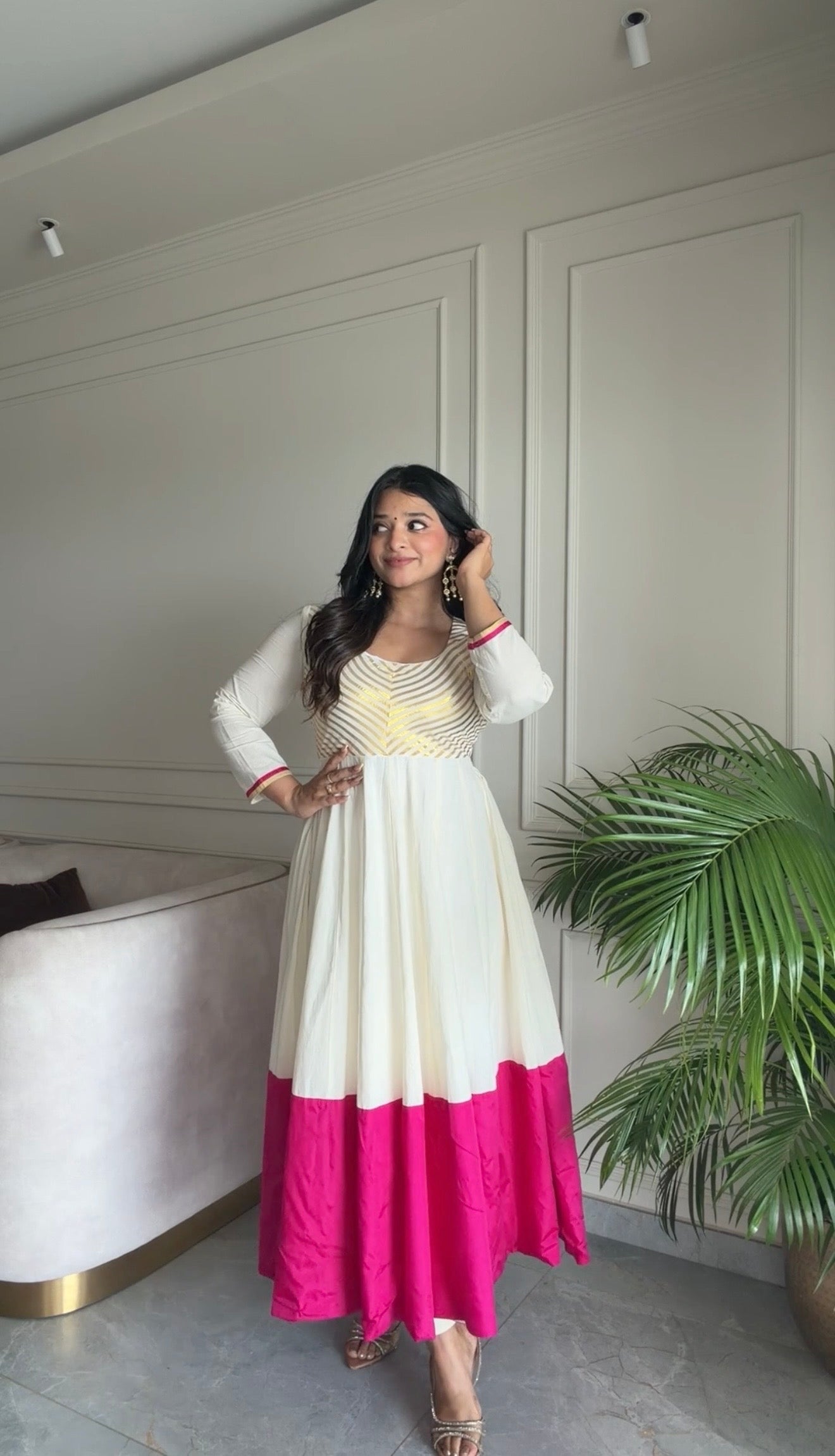 Rani Pop Anarkali Set