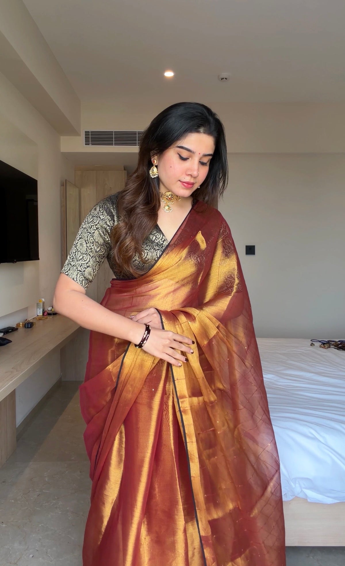 Rani Tissue Saree