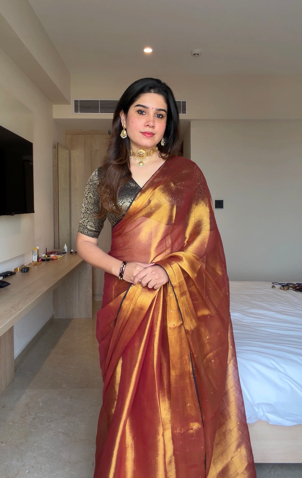 Rani Tissue Saree