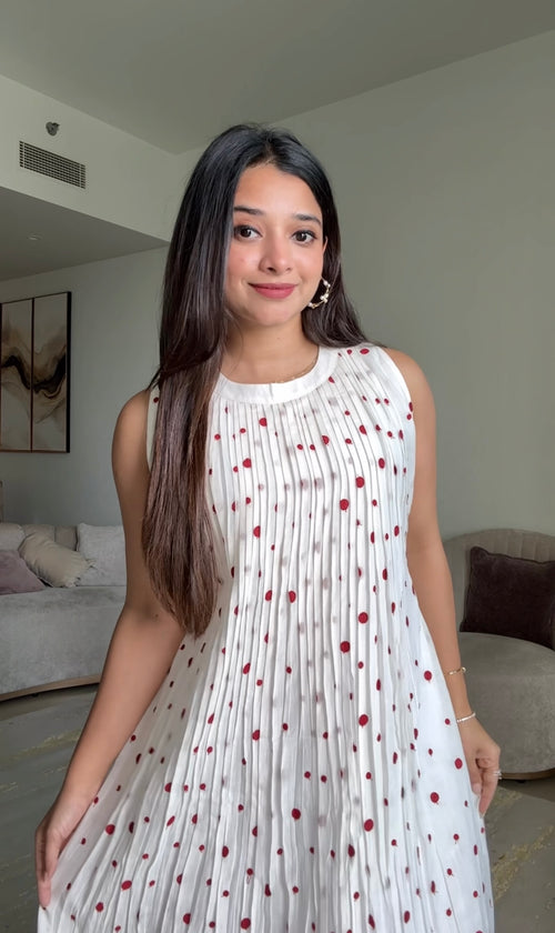 Berry Polka Dress
