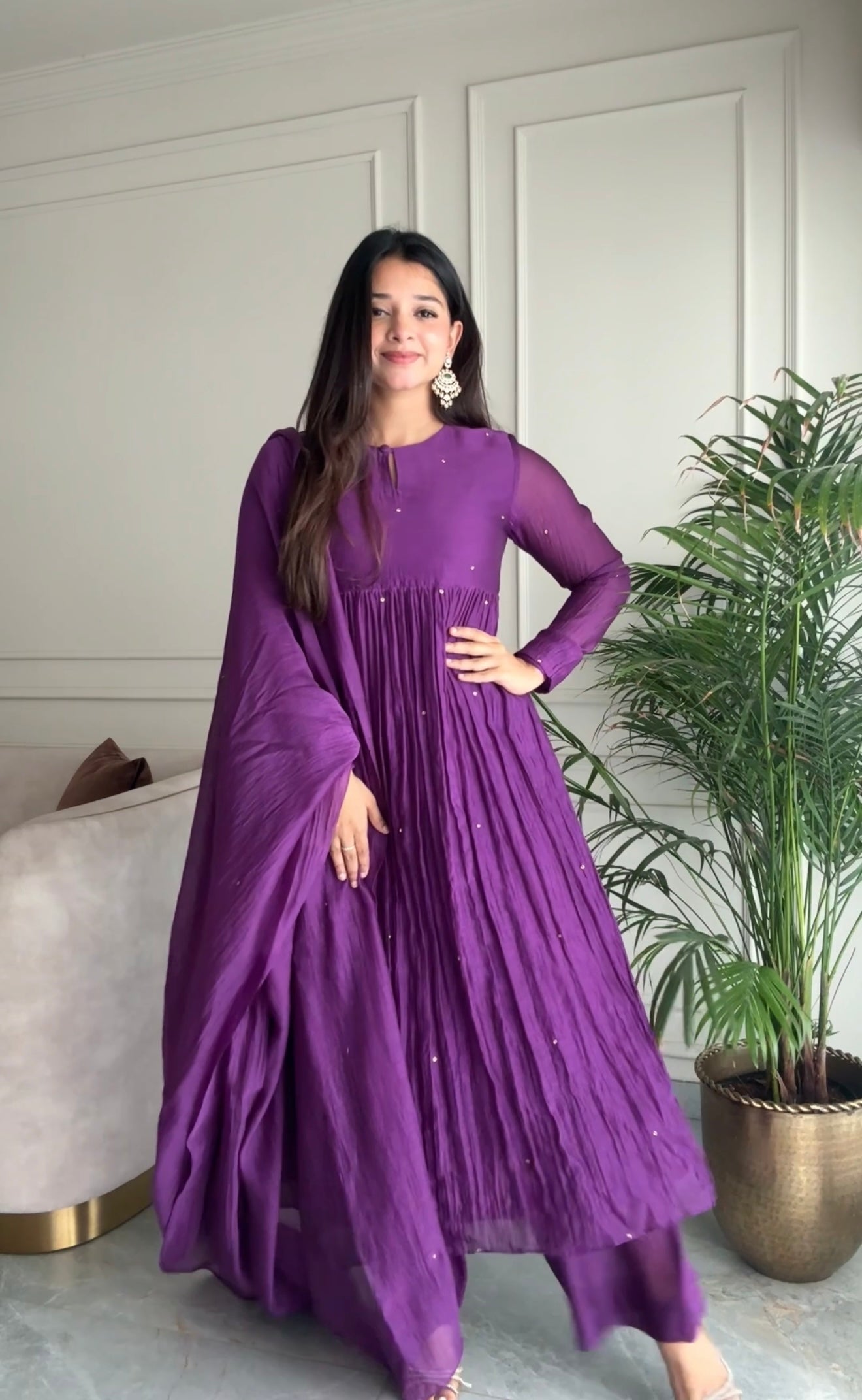 Purple Rangrez Kurta Set