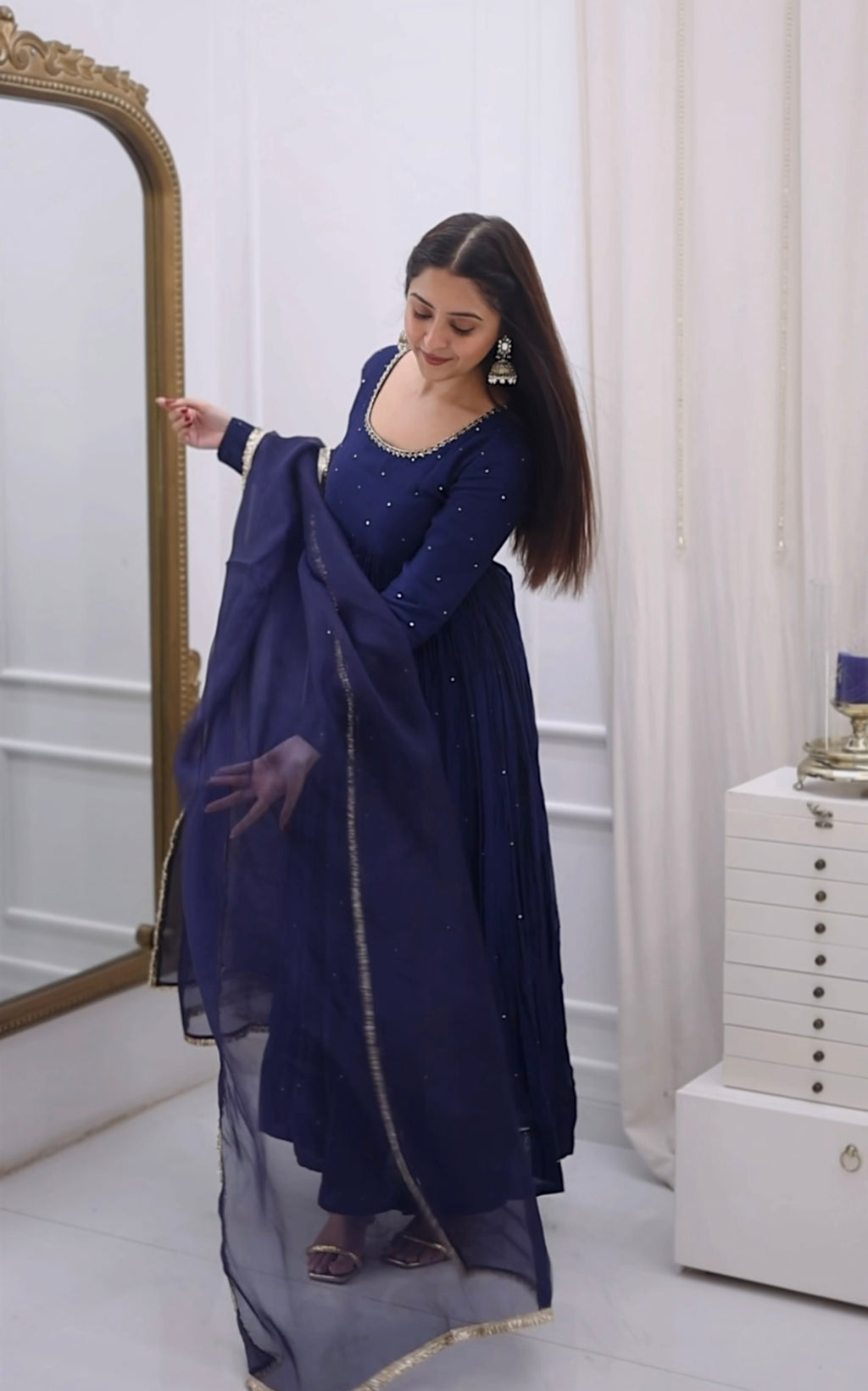 Blue Rangrez Kiran Set