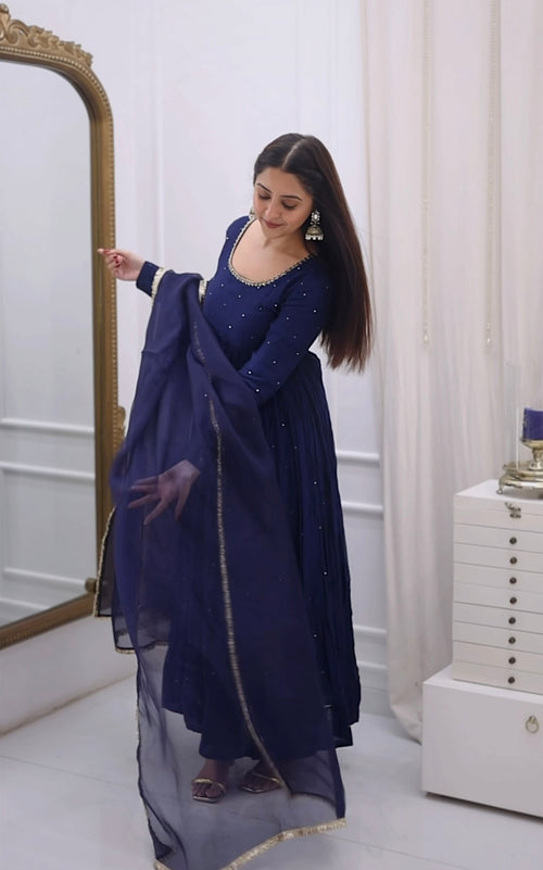 Blue Rangrez Kiran Set