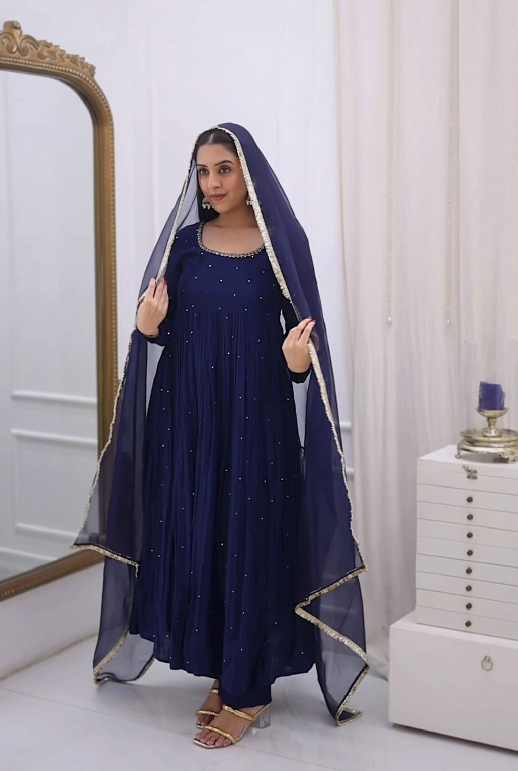 Blue Rangrez Kiran Set