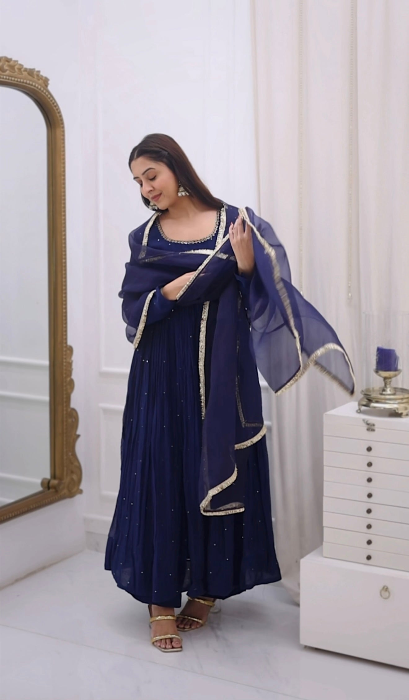 Blue Rangrez Kiran Set