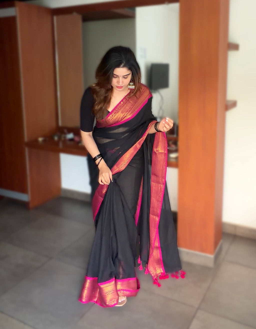 Urvashi Kanchi Border Saree