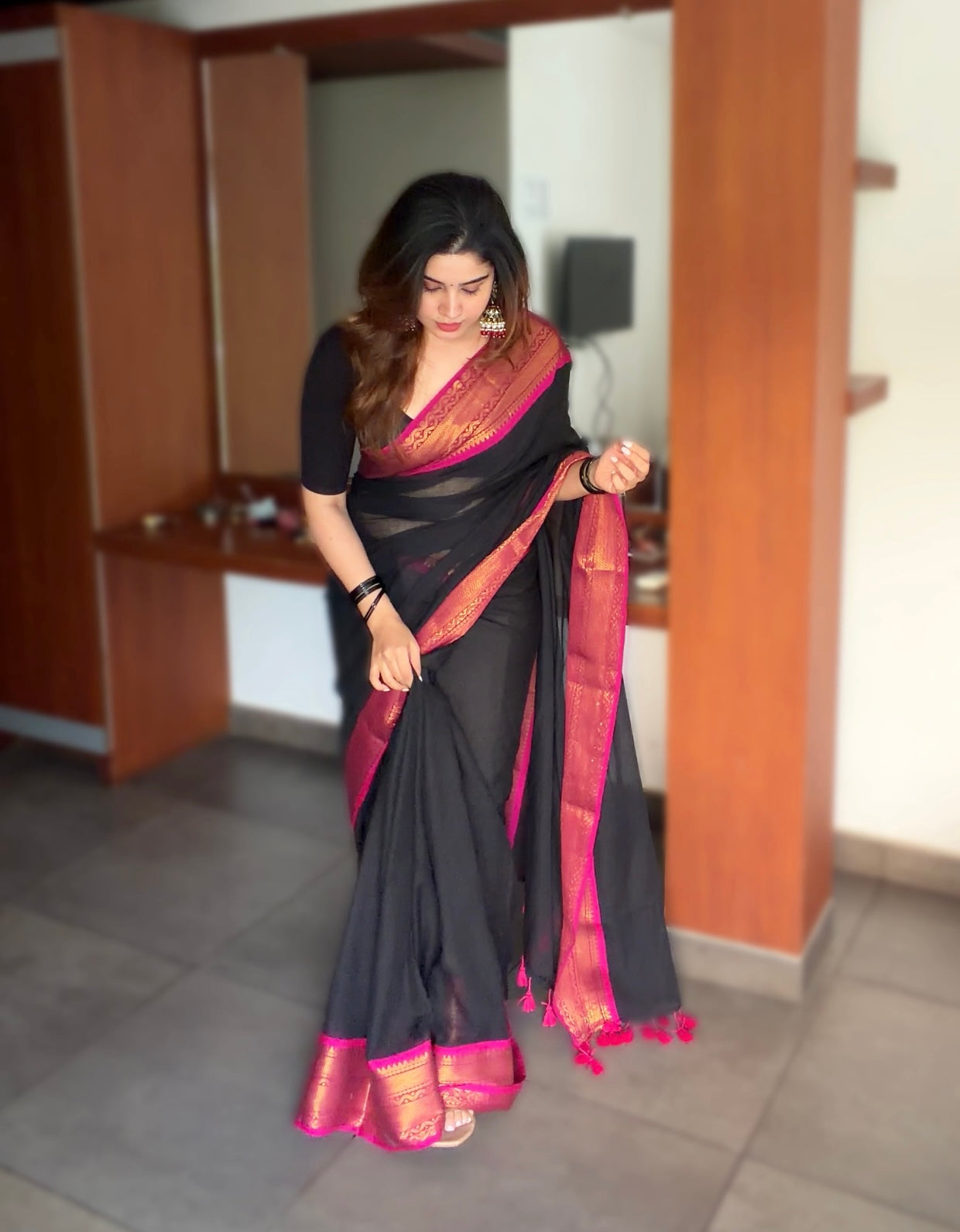Urvashi Kanchi Border Saree