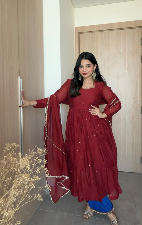Adha Anarkali Set